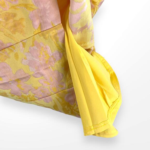 Badgley Mischka Yellow and Pink Midi Dress - Picture 8 of 14